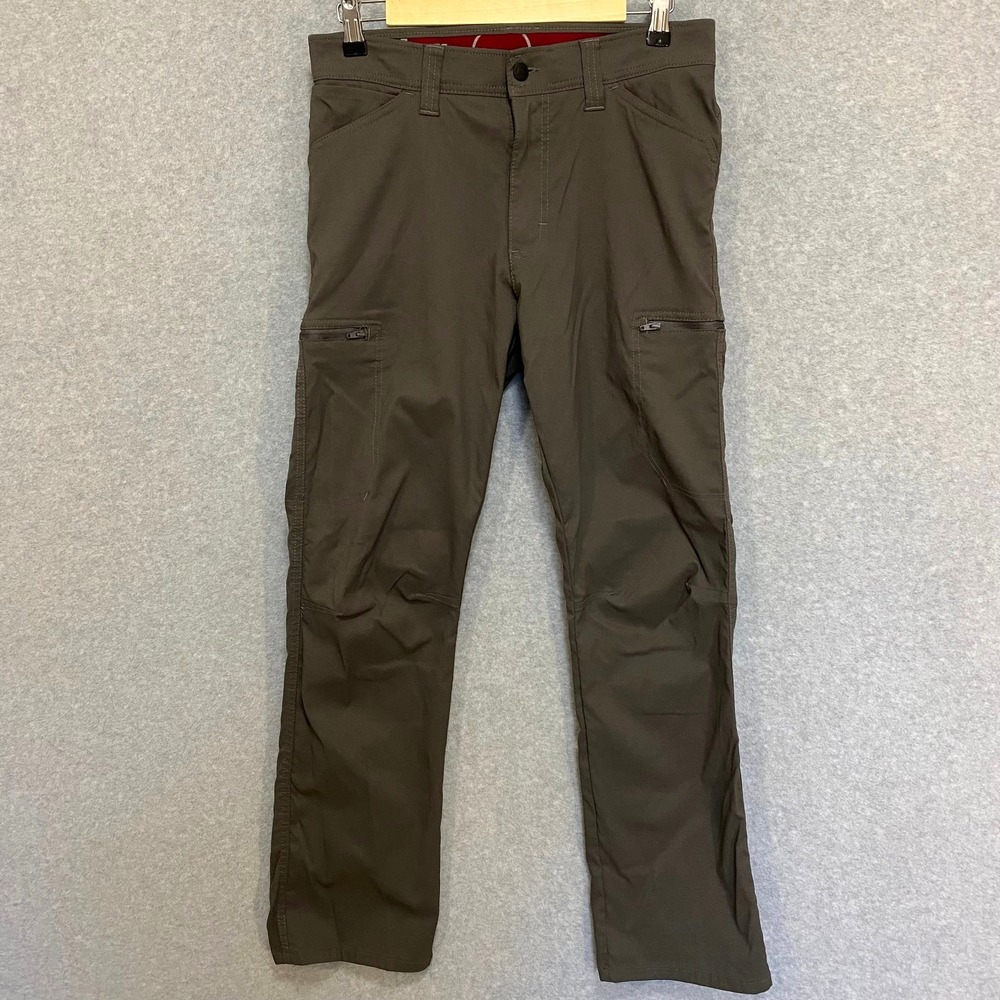 Wrangler Outdoor Men's 29x30 Performance‎ Pants Brown Nylon Spandex Hiking Cargo
